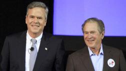 George W. Bush aparece por primera vez en campaña de su hermano