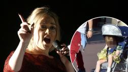 Adele recorrió Disneylandia con su hijo vestido de princesa