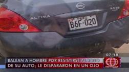 Surco: se resiste al robo de su auto y le disparan en el rostro