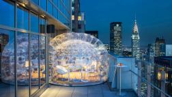 Disfruta de una bebida en una burbuja en lo alto de Nueva York