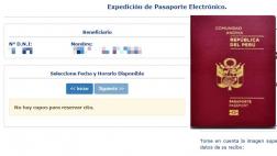 Pasaporte electrónico: se acabaron cupos para citas en marzo