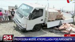 Ate: camión quiso esquivar a combi y atropelló a profesora