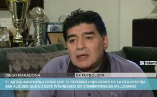 Maradona calificó de traidor a candidato a presidencia de FIFA