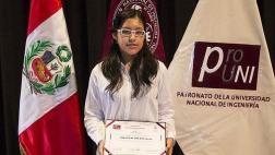 UNI: primera mujer que ingresa en el puesto uno tiene 15 años