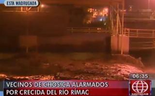 Vecinos de Chosica temen desborde por crecida de río Rímac
