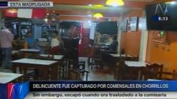 Comensales atrapan a ladrón pero este se le escapa a la policía