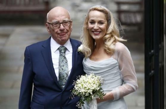Músicos y famosos celebran la boda de Rupert Murdoch y Hall