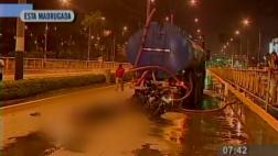 Motociclista murió al chocar cisterna en vía de Metropolitano
