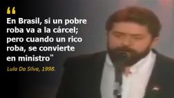 Lula en 1998: "Cuando un rico roba, se convierte en ministro"