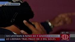 Niño de 9 años fue secuestrado con esta peligrosa modalidad