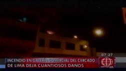 Incendio dañó varios puestos de galería en el Cercado de Lima
