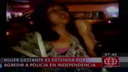 Embarazada agredió a policía porque le molestó ruido de silbato