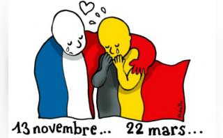 Con viñetas y cartoons rechazan los ataques en Bruselas
