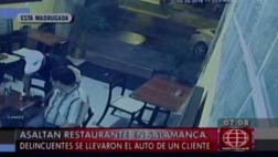 Delincuentes armados roban restaurante en Ate y se llevan carro