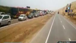 Acceso a Pisco e Ica congestionado tras accidente de tránsito