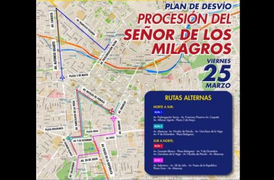 Centro Histórico: cierran tránsito vehicular por procesión