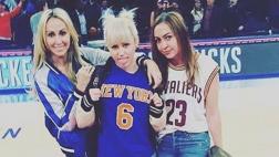 Miley Cyrus sufrió ataque de timidez en juego de los Knicks