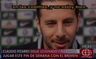 Pizarro dice que "no está bien", pero espera jugar el sábado