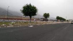 Así quedaron las calles luego de los mítines de anoche