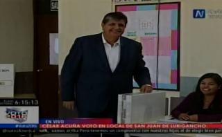 Alan García: así votó el candidato de Alianza Popular [VIDEO]