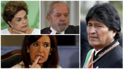 Evo Morales se solidariza con Cristina, Dilma y Lula