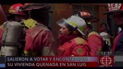 Familia regresa de votar y encuentra su casa en llamas