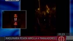 Huaycán: 2 vecinos murieron tras ser arrollados por niveladora