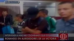 La Victoria: 21 hinchas colombianos detenidos por asaltos
