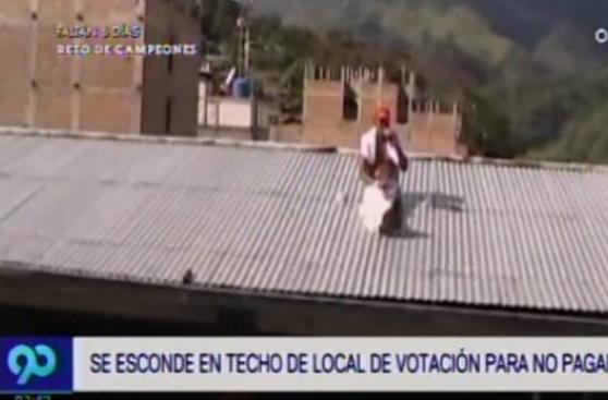 Se refugió en techo por 12 horas para no pagar a ex esposa