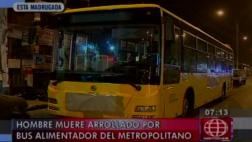 Metropolitano: joven murió atropellado por alimentador en Comas