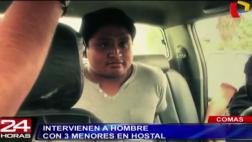 Encuentran a sujeto con 3 menores en hostal y lo dejan libre