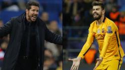 Caliente discusión entre Simeone y Piqué en los vestuarios
