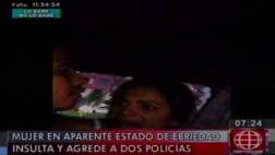 Ebria insulta y agrede a policías al ser intervenida por choque