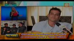 Christian Domínguez dejó sola en el escenario a Vania Bludau