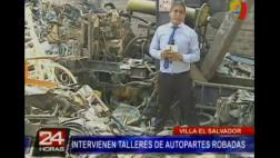 Villa El Salvador: intervienen talleres de autopartes robados