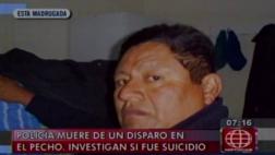El Agustino: policía murió por disparo de su arma de reglamento