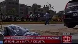 Ate: mujer aprendía a manejar pero atropelló y mató a ciclista