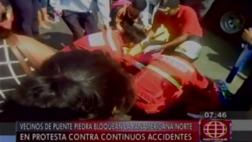 Este accidente provocó la protesta de vecinos en Puente Piedra