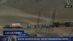Al menos 18 heridos deja accidente de bus en Panamericana Norte