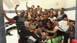 Universitario: foto de la victoria en vestuario del Mansiche
