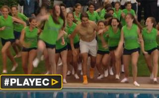 Rafael Nadal celebró ATP de Barcelona con un piscinazo