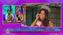 Miss Perú, Valeria Piazza, en aprietos por pregunta de Peluchín