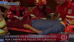 Surquillo: piques ilegales en av. Aviación dejaron un herido