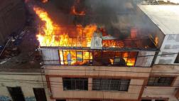 Incendio en La Victoria se inició en almacén clandestino