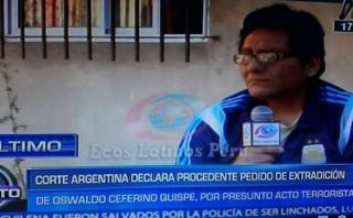 Extradición de peruano miembro de SL: Argentina aprobó pedido