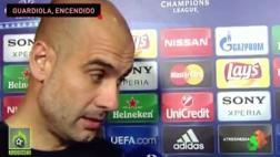 Guardiola nervioso y cortante ante preguntas de una periodista