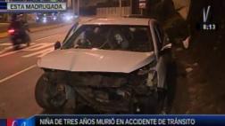 Costa Verde: niña de 3 años murió por despiste de auto