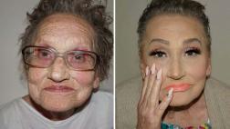 El maquillaje de esta bella anciana causa furor en Internet
