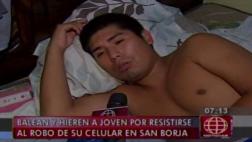 San Borja: joven baleado por ladrones casi queda paralítico