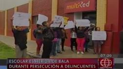 Escolar fue herida de bala durante persecución policial